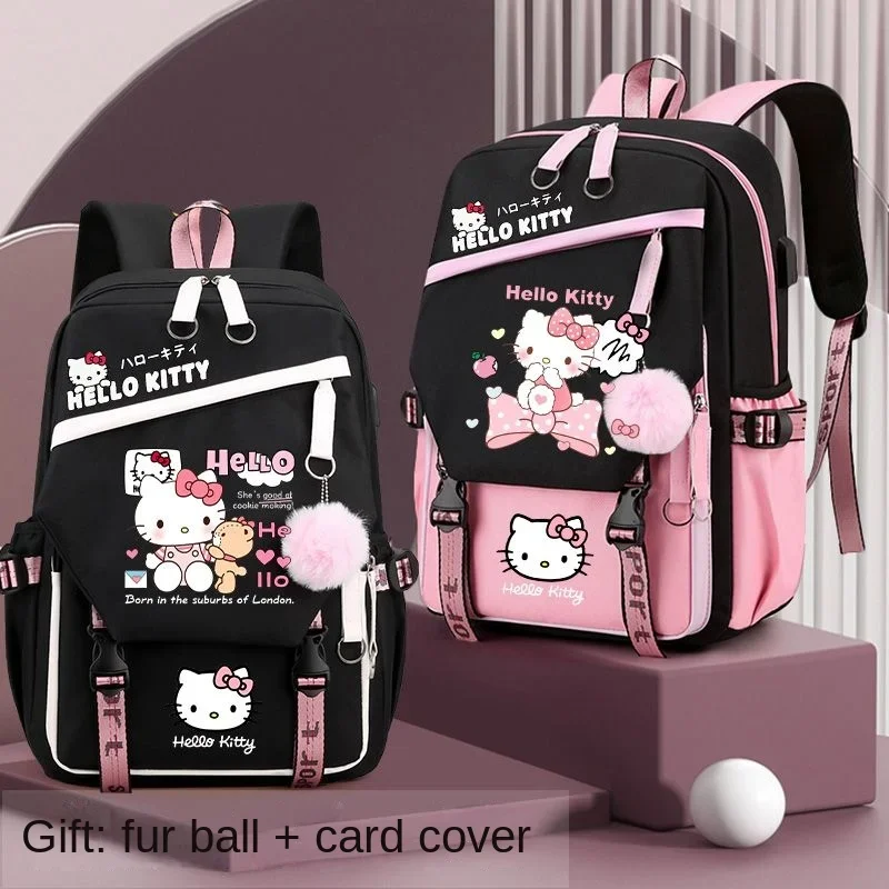 Sanrio Hello Kitty Melody Schoolbag Primary School Junior High School Student Schoolbag Mochilas Nice Bag Quality Bag