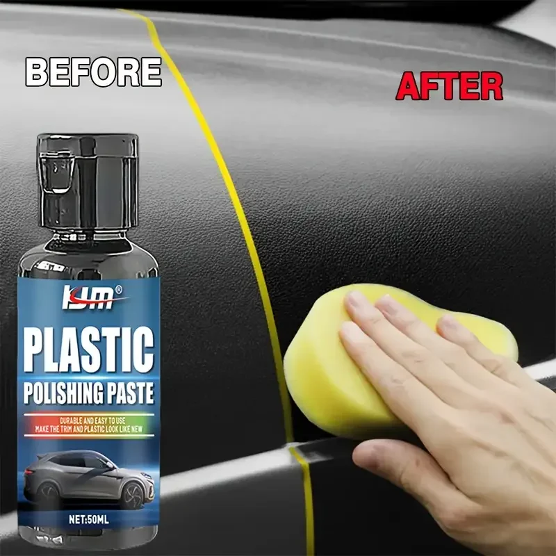

KJM Новая пластиковая полировальная паста 50 мл — средство для восстановления приборной панели и сидений, средство для укрепления блеска для кожаных диванов и автомобильных шин, отбеливание, ремонт