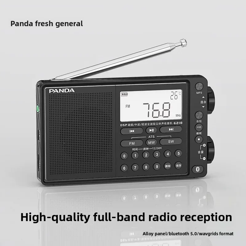 For PANDA 6218 Full Band Radio FM AM SW Bluetooth Shortwave Receiver