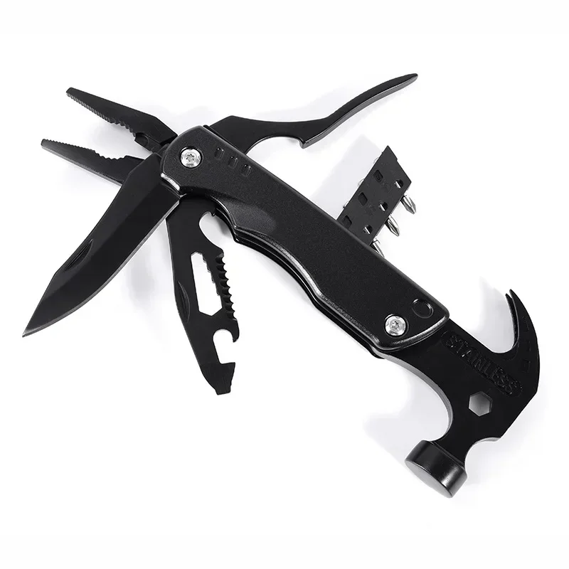 Multifunctionele Tang Multitool Claw Hamer Rvs Tool Outdoor Survival Wire Cutter Camping Mes Moersleutel Handgereedschap