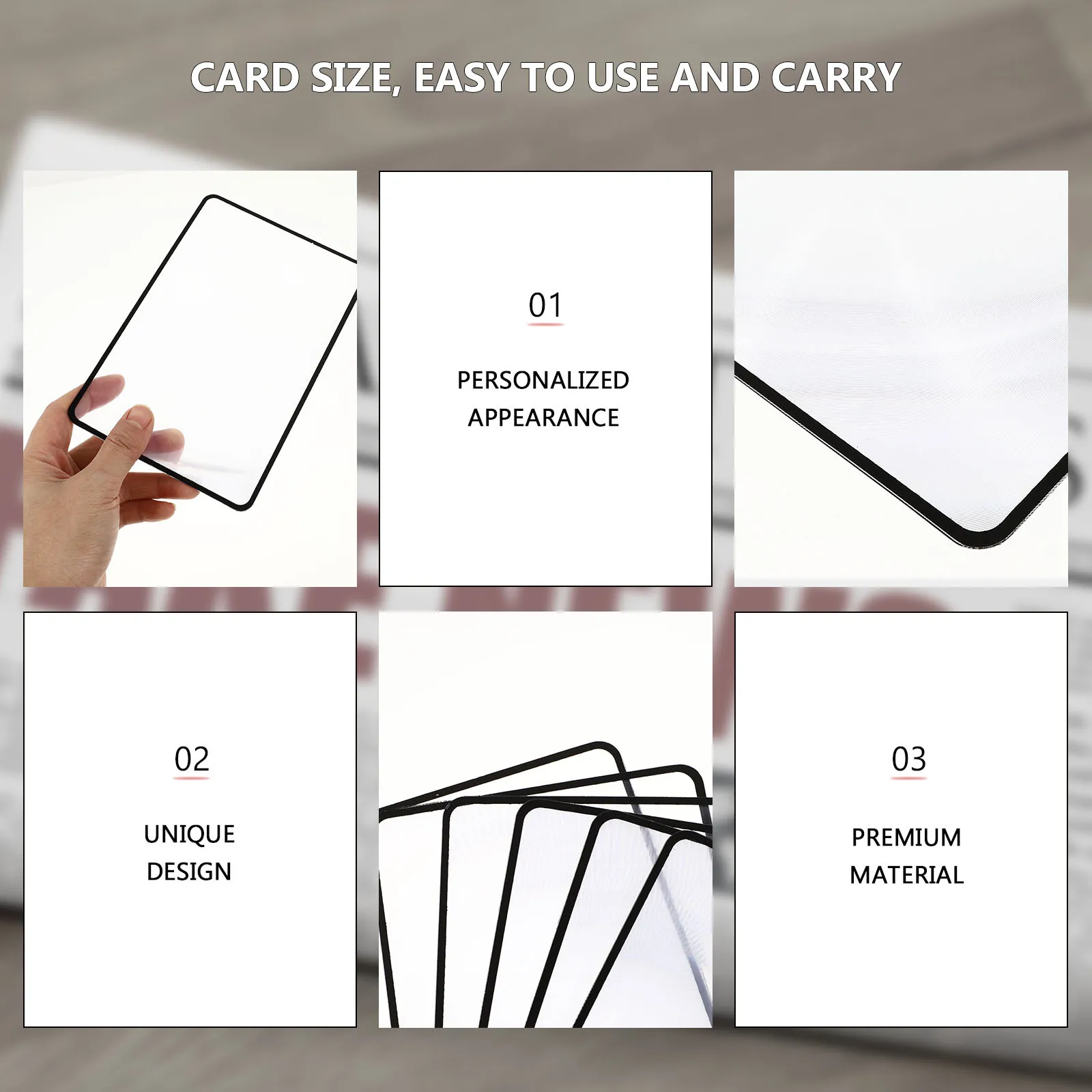 

6Pcs Card Sized Magnifying Glass Portable Reading Magnifier for Seniors Books Newspapers Magazines High Definition Premium