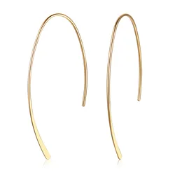 Stylish Geometric Hoop Earrings for Womens Girls Stainless Steel Minimalist Elegant Earings