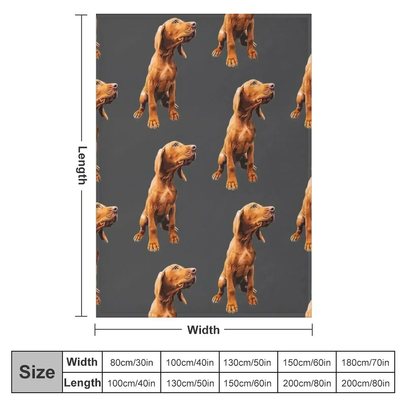 Vizsla Puppy - The Hungarian Vizsla Throw Blanket