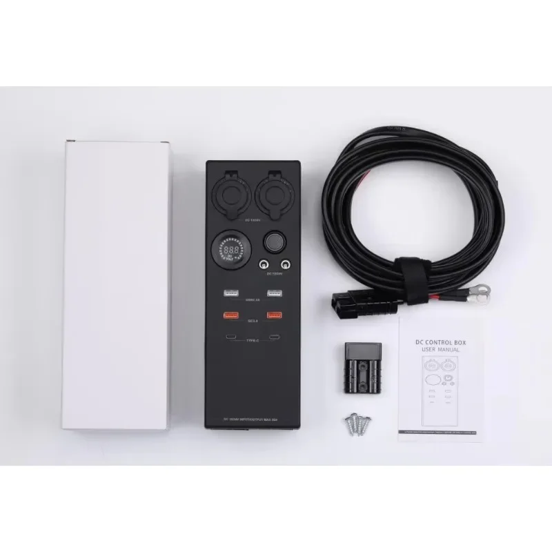Hot Selling Double Lifepo4 Battery Box 12V/24V DC Control Mini Power Distribution Box ABS Slim Design AC Power Hub