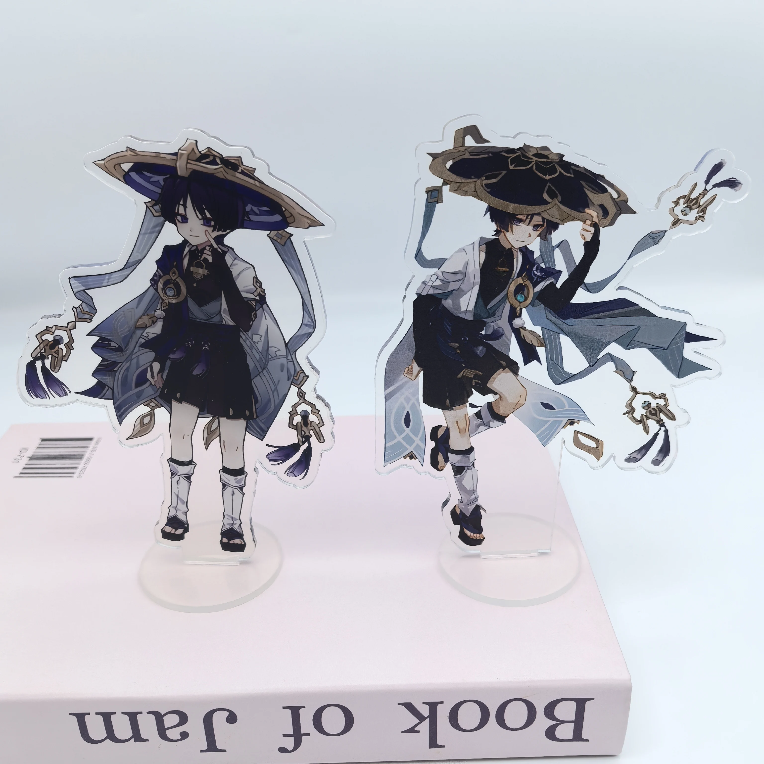 1pc Anime Character Card Desktop Decoration Acrylic Standing Game Gifts Genshin Impact Scaramouche Wanderer Plate Boy's a Bag