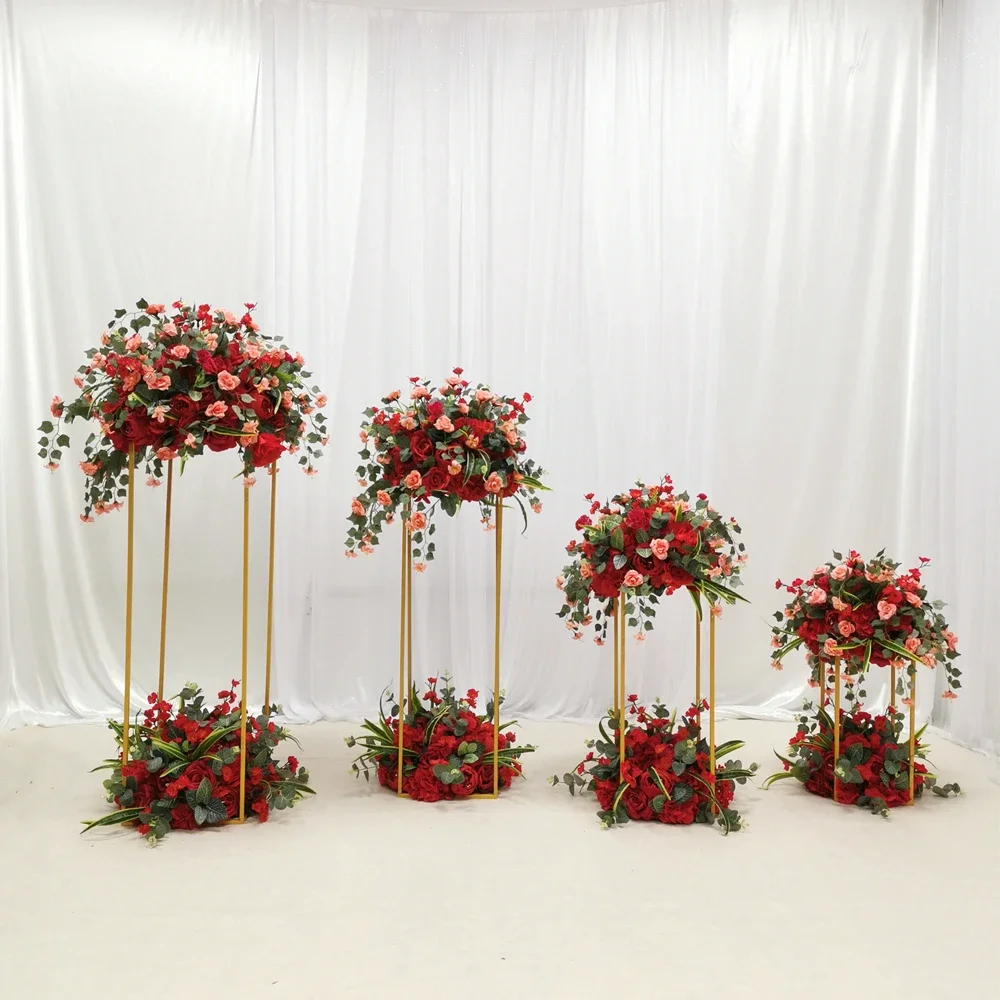 

Wedding artificial flowers ball made of silk and plastic, fake leaves for wall decoration used on arches