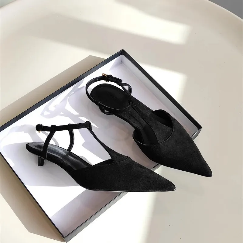 Mrxmus Dutit 2024 Summer New Fashion Women New Pointed Head Flat Sandals Elegant Versatile Solid Simple Shoes Female Chic Pumps