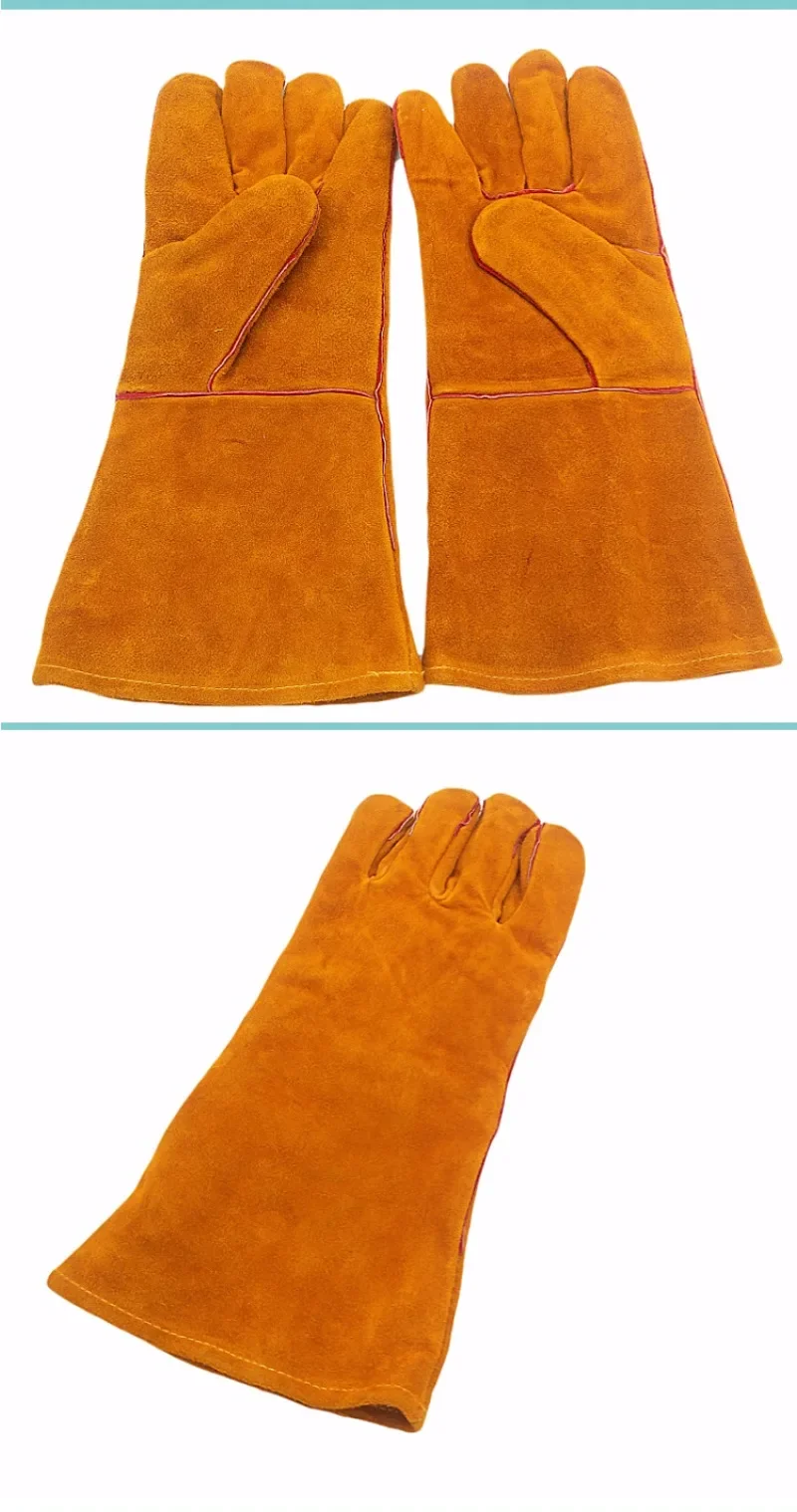 Welding Gloves Good Sweat Absorption and Heat Insulation Welding Gloves Welder Fireplace Stove Glove Baking Grill Gloves