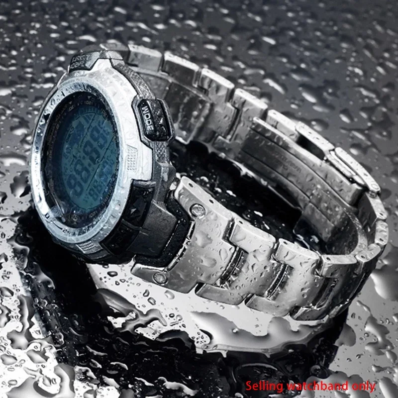 For Casio PROTREK Series PRG-110T/Y PRW-1300Y Modified Titanium Alloy Watch with Black /Steel color Men's Chain Titanium Steel