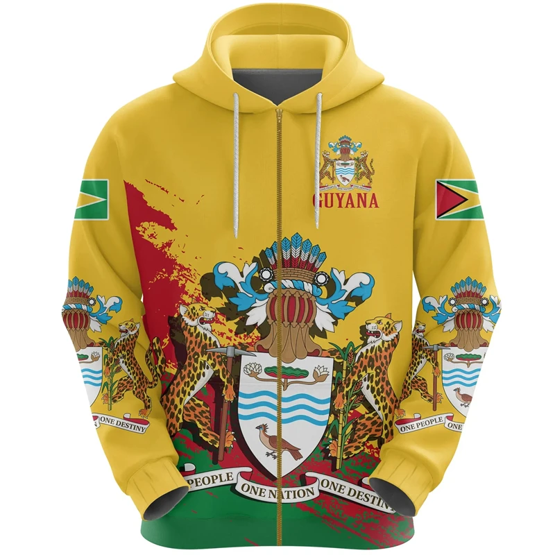 

Guyana Country Flag 3D Hoodies 2024 Newest Men Women Harajuku Hooded Sweatshirt Unisex Casual Long Sleeve Pullover Zip Hoodies