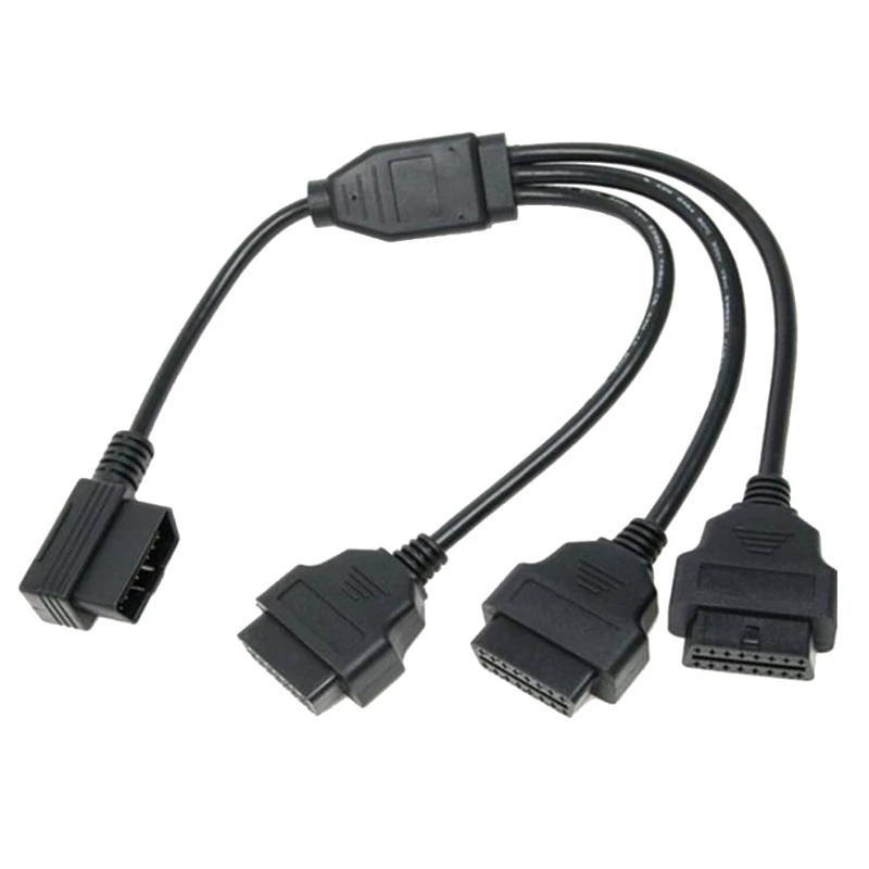 

OBD2 Port Splitter Cable Automotive OBD2 Extension Cable L Shaped OBD2 Adapter Connect Multiple Devices Simultaneously