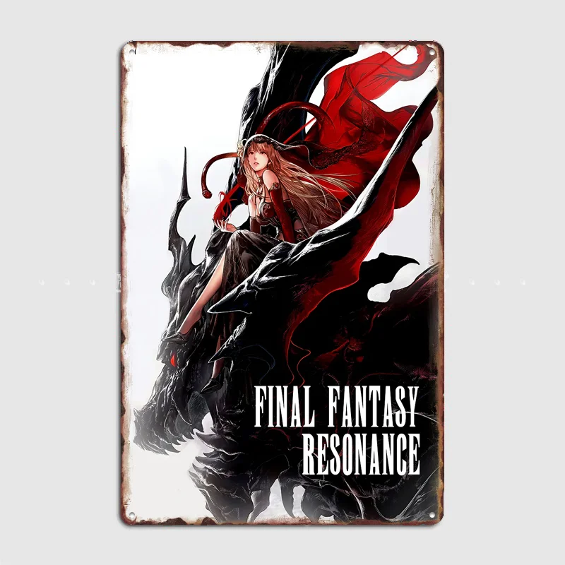Final Fantasy Resonance Poster Metal Tin Sign Indoor Outdoor Home Decor Bar Custom Posters Wall Room Decorations