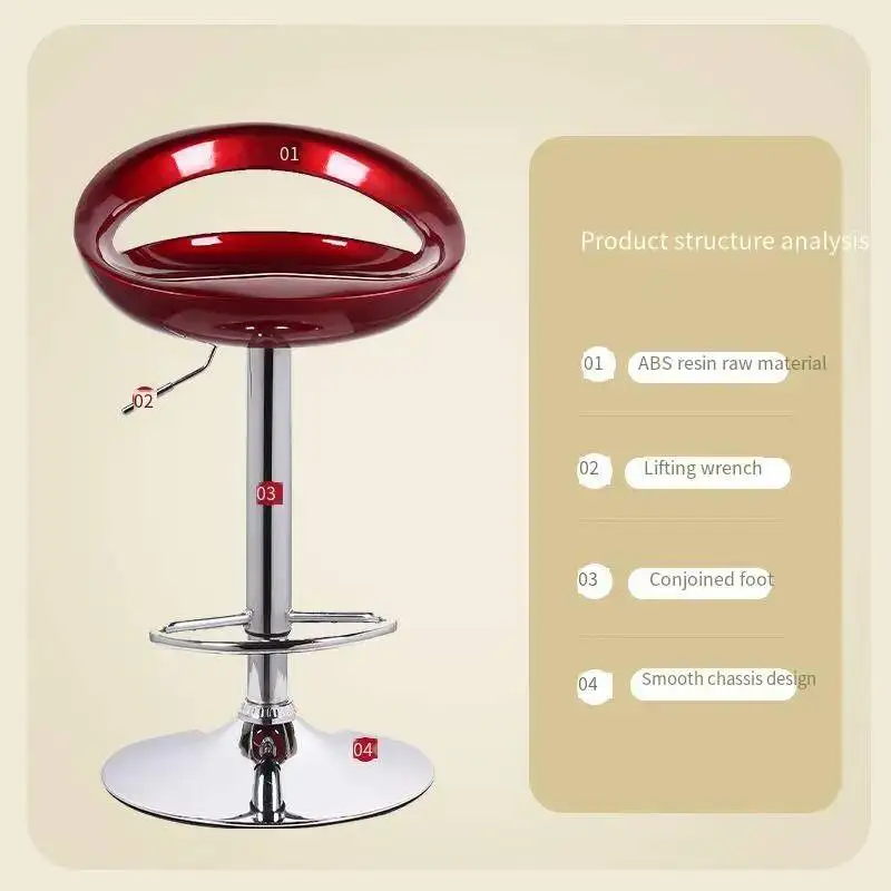 Taburete de Bar Giratorio Alto Furniture Living, Silla de Cocina Ajustable, Sillas Minimalistas para Cocina y Comedor