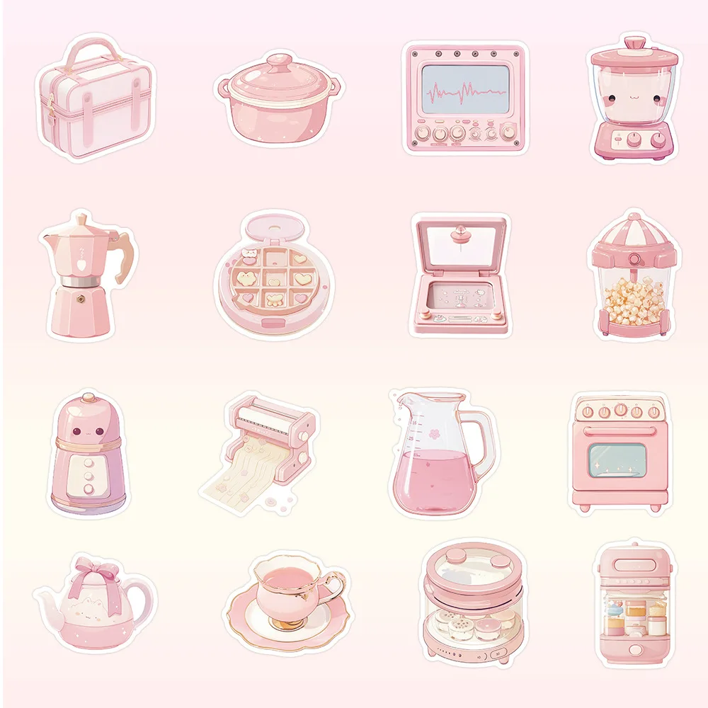 60 uds dibujos animados estilo INS panadería rosa lindo divertido pegatinas de grafiti decorativo impermeable equipaje lápiz caja escritorio bicicleta calcomanía juguete para regalo
