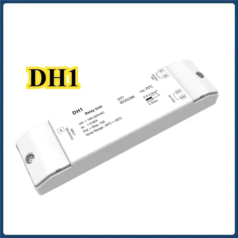 DH1 AC110V-240V 1Chx10a AC Relay Unit 1 Channel Switch Dimmer DT7 DALI-2 Dry Contact Output For LED Lights