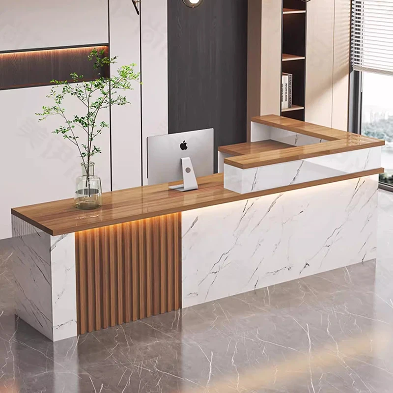 

Display Nordic Reception Desks Salon Beauty Modern Purpito Reception Desks Luxury Office Recepción Negocio Commercial Furniture