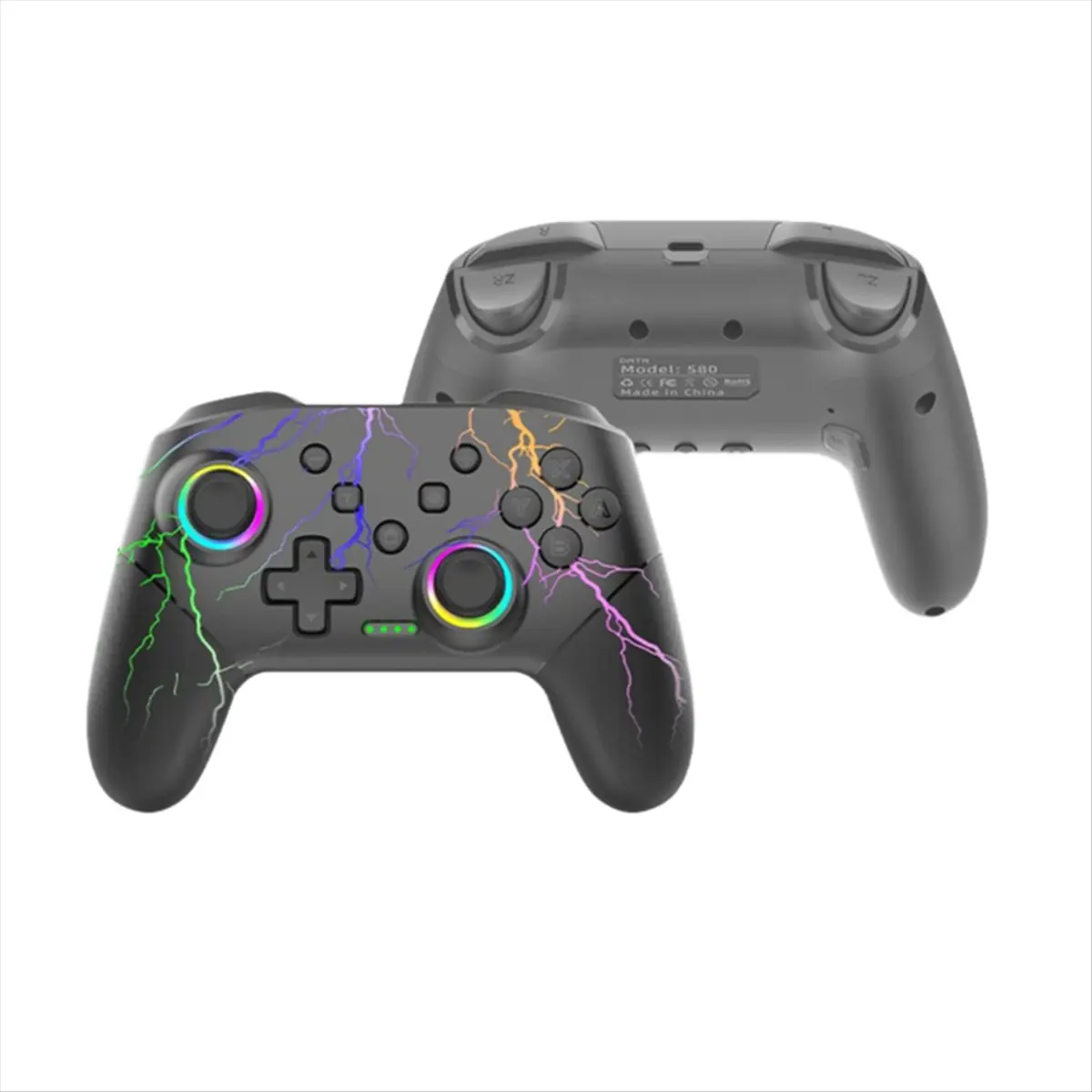 ♋♐…BUY S80 Wireless Controller for Switch2/Switch/Lite/OLED Bluetooth Controller RGB Lighting 6-+Vibration+Turbo