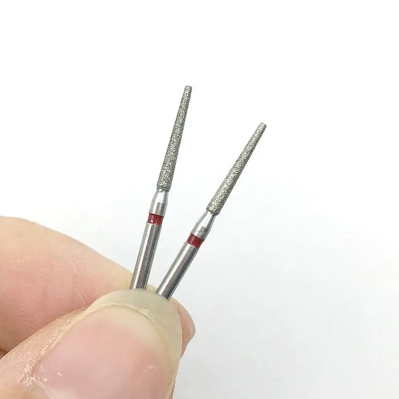 10 Pcs/set Dental Diamond FG High Speed Burs for Teeth Polishing 1.6mm Red/ fine  TF-11F