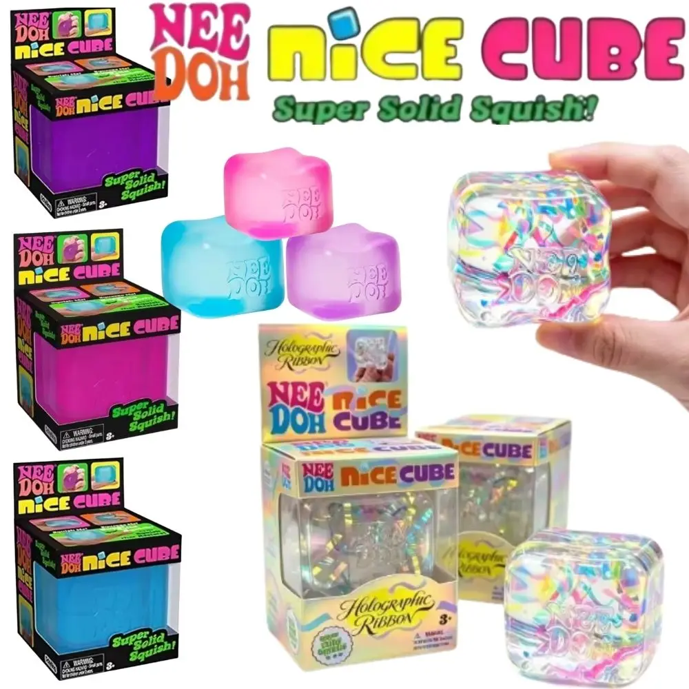 Trending Nee Doh Jellyfish & Cube Squish Toy, Soft Jelly Squeeze Stress Relief Fidget Toy, Sensory NeeDoh for Kids & Adults
