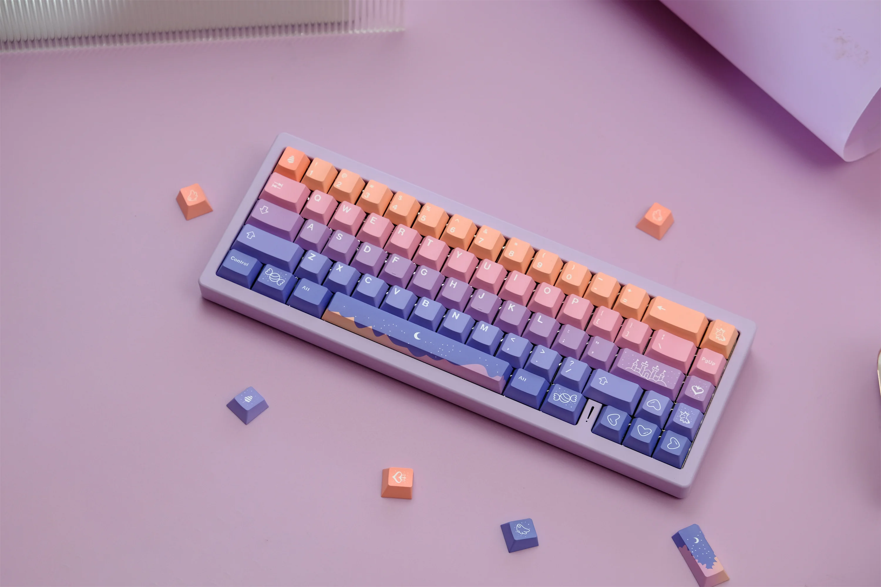 GMK Fairy Tale Keycaps 130 Keys PBT Material Cherry Profile DYE-SUB Keycaps Customized Keycaps For MX Switch Mechanical Keyboard