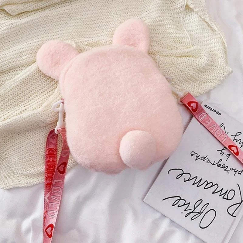 Túi đeo chéo cho bé gái Tuổi teen Túi đeo vai thỏ hoạt hình dễ thương Túi đeo vai sang trọng 15UB