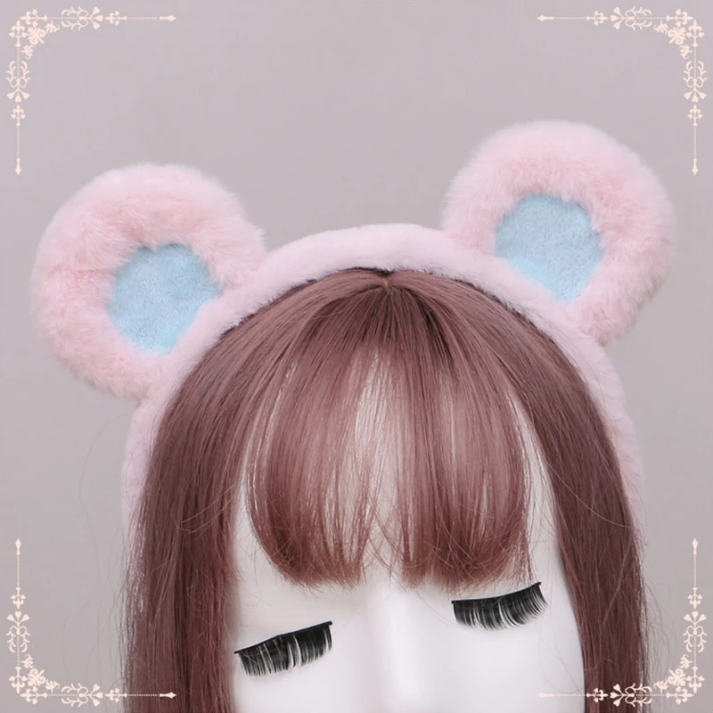 Headbands Furry Animal Bear Ears Headwear Lovely Hair Hoop Animal Headpiece for Halloween Party Accessories Drop Shipping