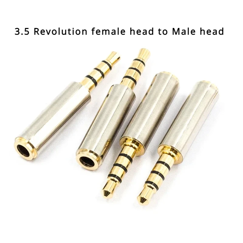 5/10/50Pcs lot Metal 3.5mm Male Plug to Female Soctet Connector 3.5 mm Jack 4 Poles Stereo Headphone Converter Audio Adapter