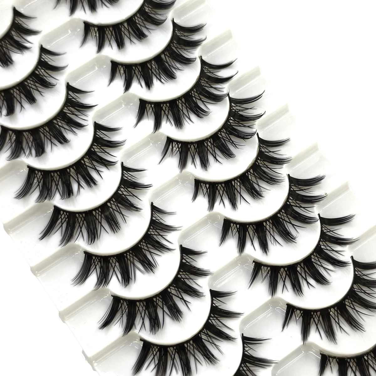 Hbzgtl10pairs cílios naturais vison cílios postiços volume dramático extensão de cílios falsos cils atacado ferramenta de maquiagem cl06