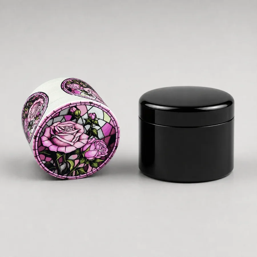 2inch 50mmm Flower Fl Four Layer Metal Manual Herb Grinder Round Spice Crusher Kitchen Herb Preparation Four Layer Grinding Tool