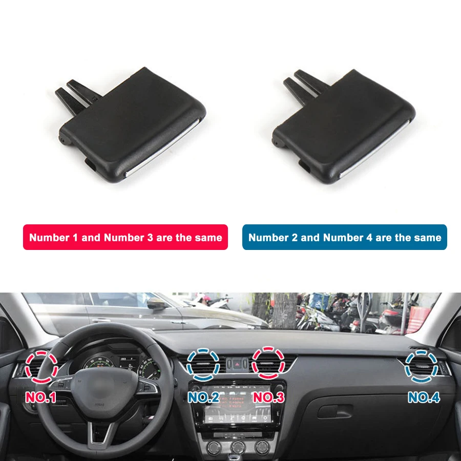 Car Air Conditioning Vent Outlet Tab Clip Pick for Skoda Octavia 2014-2019