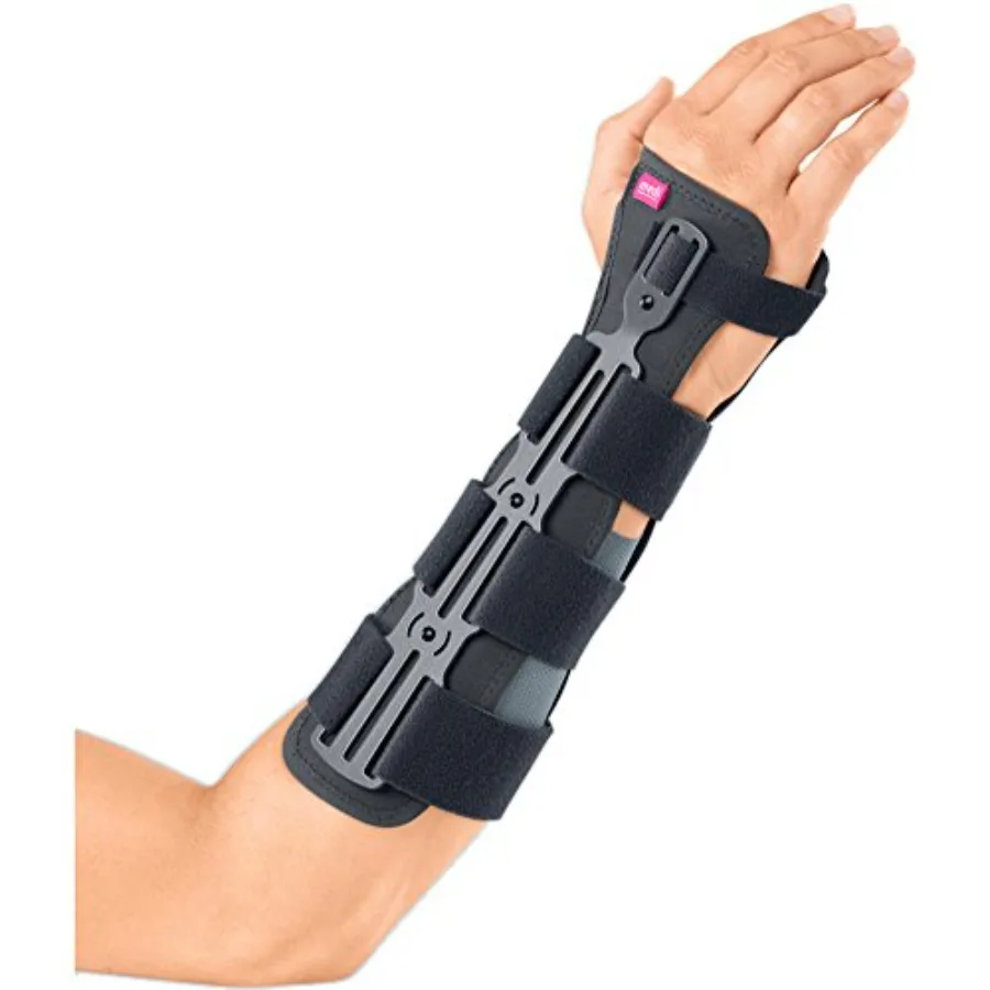 

Wrist brace for medical rehabilitation, neoprene material, black color, adjustable compression support