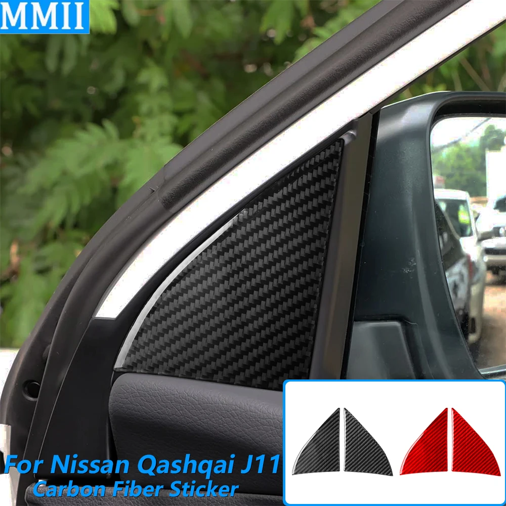 Für Nissan Qashqai J11 2017-2021 Kohlefaser Vordere Innentür Fenster Dreieckige Säulenverkleidung Abdeckung Auto Zubehör Aufkleber