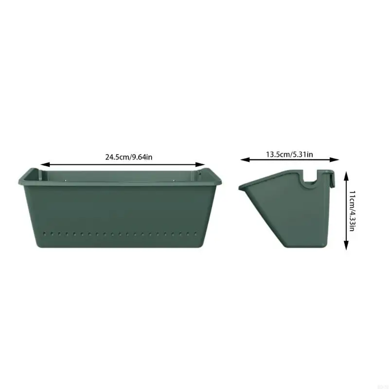 Kunststoff Wand Pflanzer Für Indoor Outdoor-Anlage Langlebige Lagerung Rack Platzsparende Dekorative Garten B03E – Detail 6