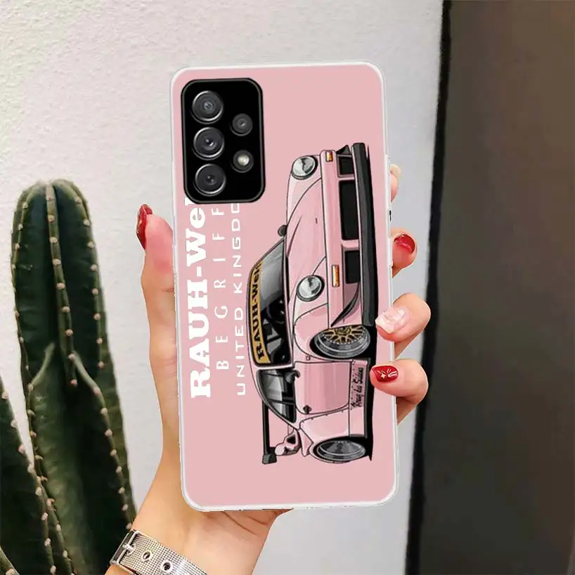 Sports Car Drift RWB 911 964 933 For Samsung Galaxy A15 A14 A13 A12 A55 A54 A53 A52 Phone Case A32 A35 A34 A33 A25 A24 A23 A22 A