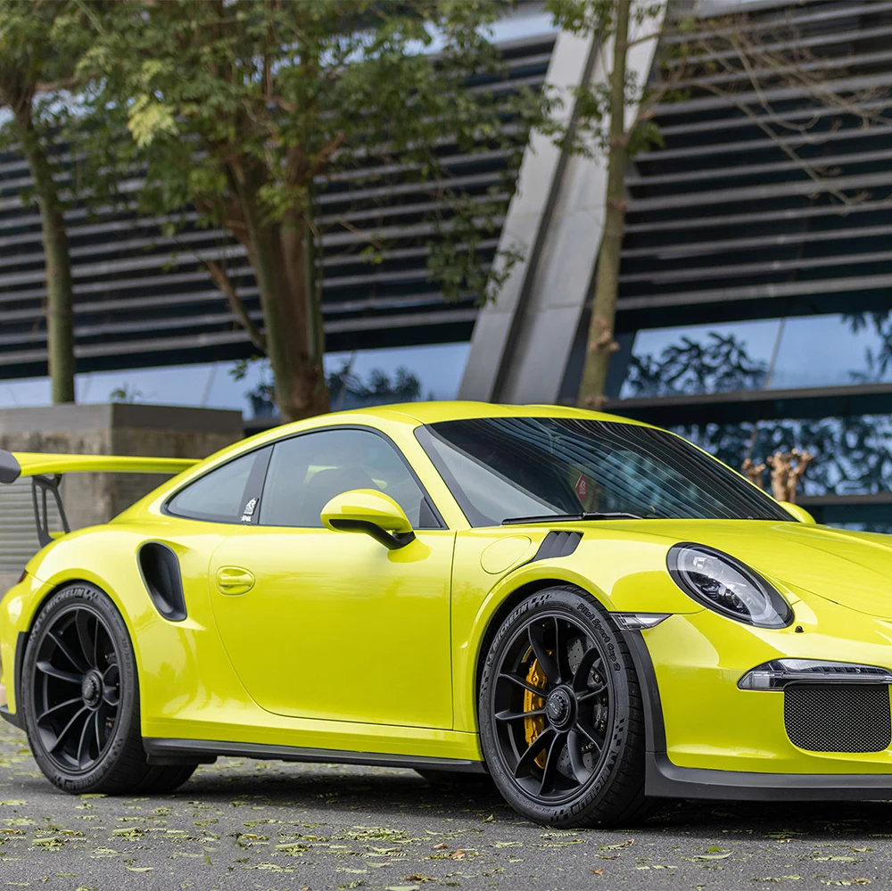 Säuregrüne Vinylfolie für Auto- und Motorradfolierung, selbstklebende Vinylfolie, wasserdichte PVC-Autodekoration, Autozubehör, Dekoration
