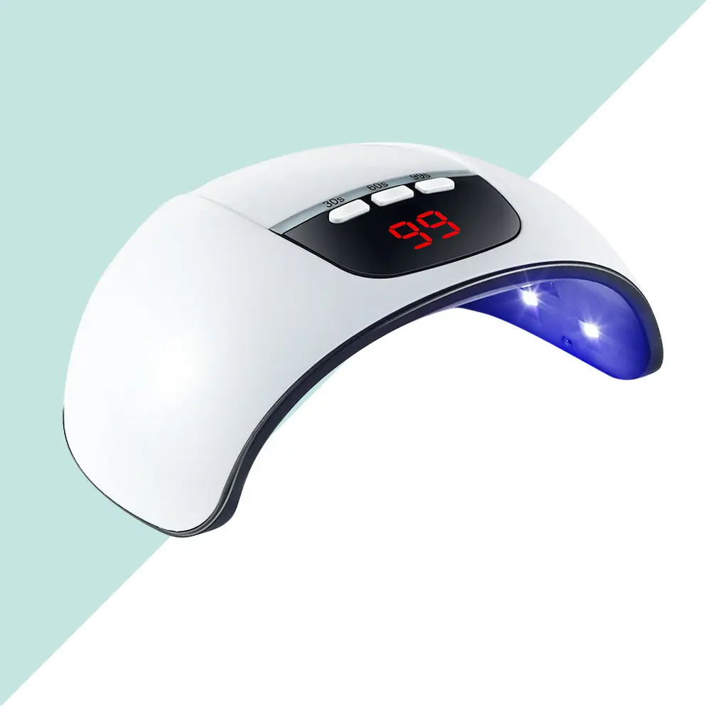 

54W Uv LED Nail Lamp Professional Curing Lamp with Auto Sensor 30 60 99 Second Timer Scratch Resistant Surface USB
