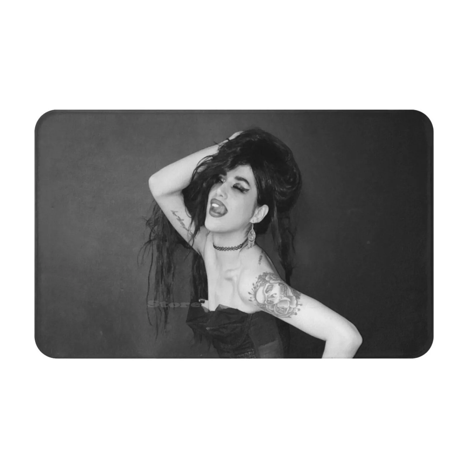 Adore Delano B&W Soft House Family Anti-Slip Mat Rug Carpet Adore Delano Danny Noriega Rupauls Drag Race Drag Queens