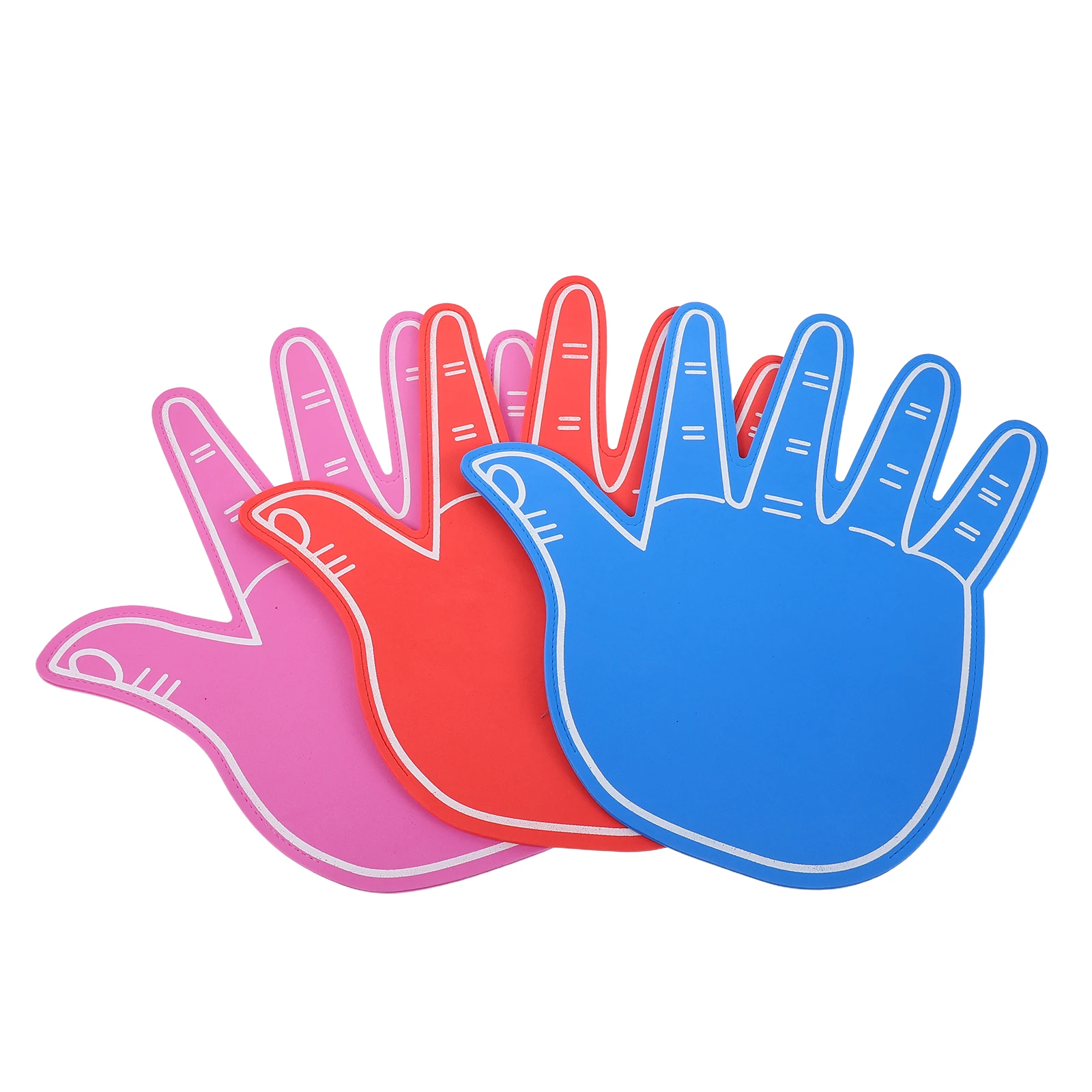 

3Pcs Cheerleading Foam Fingers Lightweight Eva Giant Hand Clappers for Sports Fans Events Party Celebration Supplies