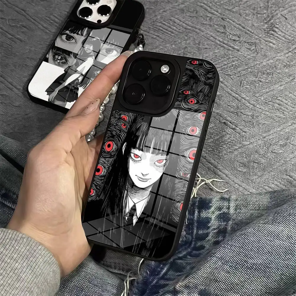 

Manga Art By Junji ITO Phone Case Phone Case Glass Cover For Iphone 16 15 14 12 11 13 Pro Max Mini Puls Attraction CASE