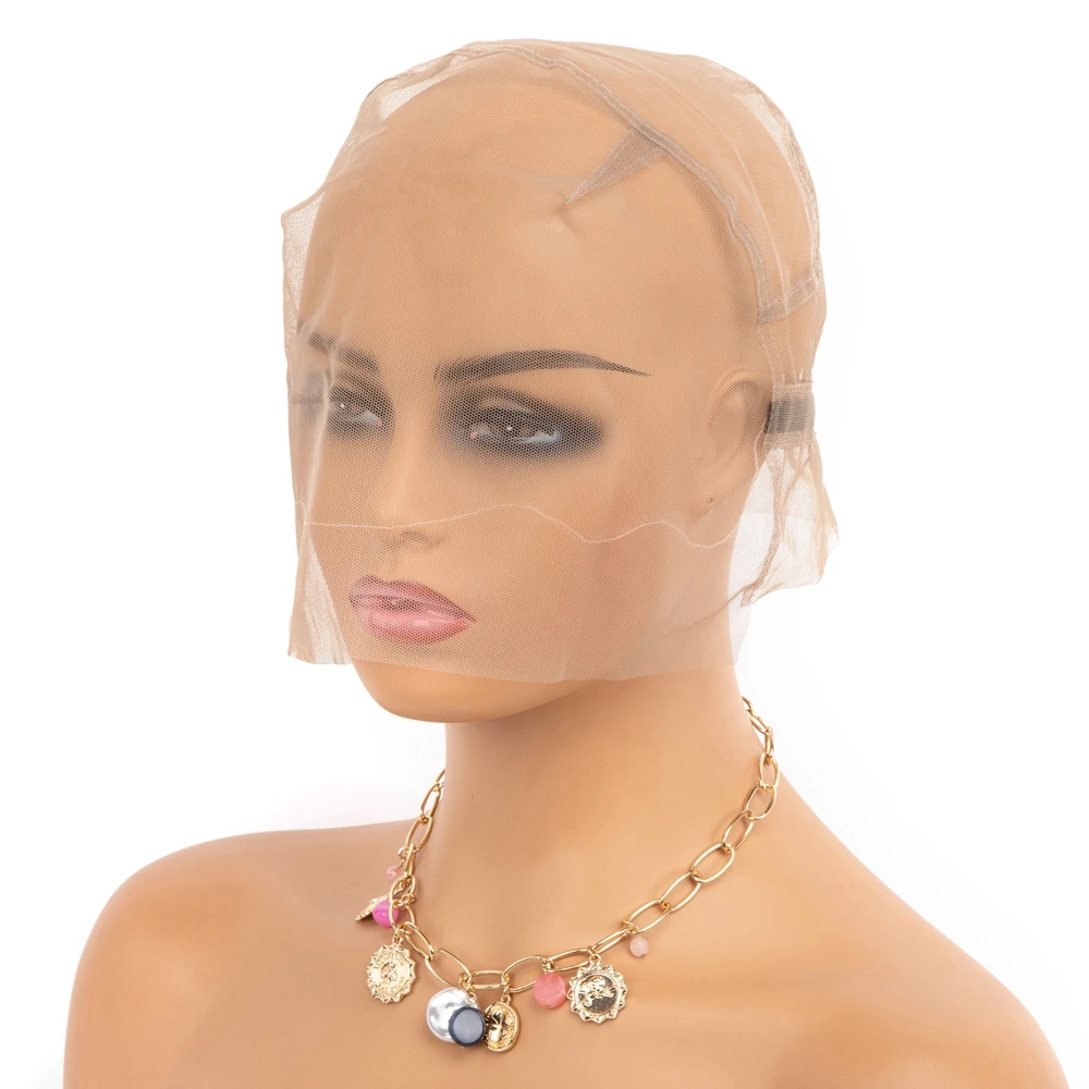 Upgraded Full Lace Wig Cap for Wig Making with Adjustable Straps and Extra Elastic Bands