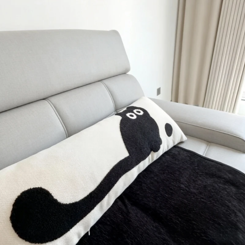 

Extended Length Cat Design Sofa Cushions Ins Style 90x35cm Couch Accessories Pillowcase for Bedroom Living Room Backrest