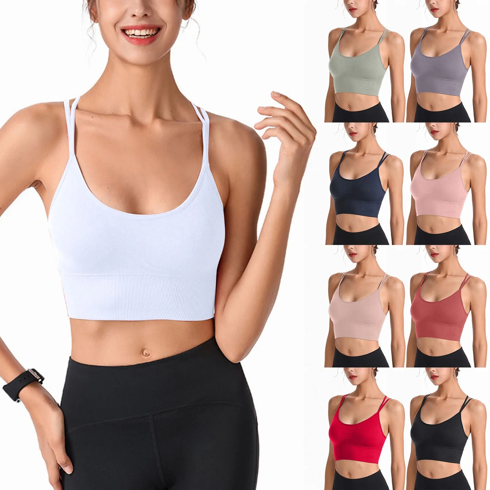 Beauty Back Sexy Bra Camisole Straps Seamless Corset Underwear Bralette Push-Up Wireless Lingerie Ropa Interior Femenina