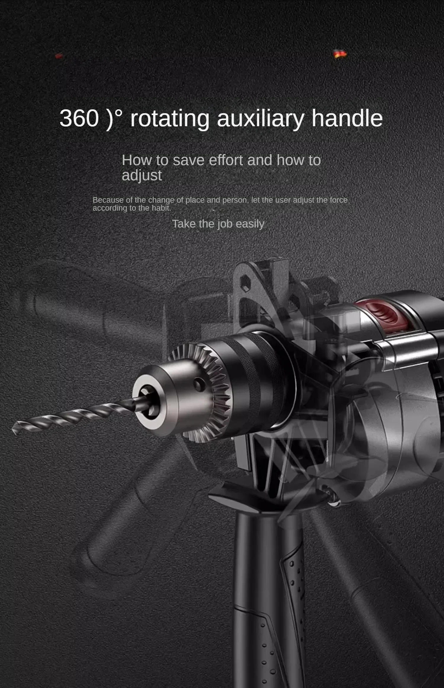 

220V Compact Corded Drill for Precision Work and Tight Spaces, Great for DIY Projects C