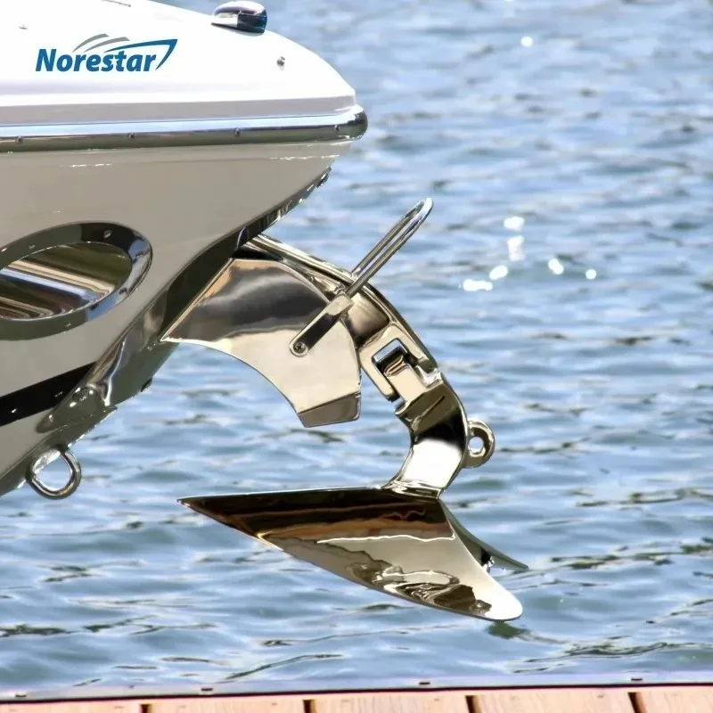 Marine Triangular Boat Anchor Stainless Steel High-grip Hardware Plow Anchor Suitable for Yachts in Various Customizable Sizes