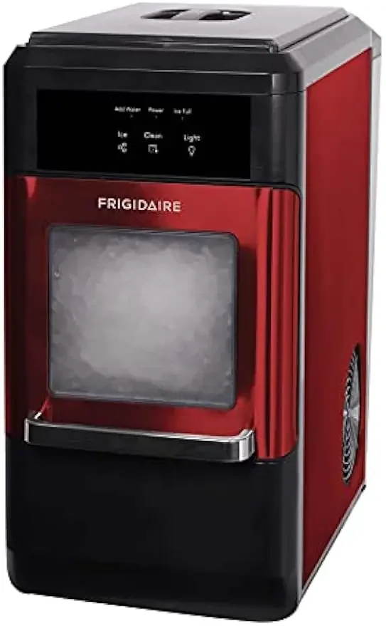 Countertop Crunchy Chewable Nugget Ice Maker, Red Stainless, 44lbs per Day, for EFIC237-SSRED EFIC237