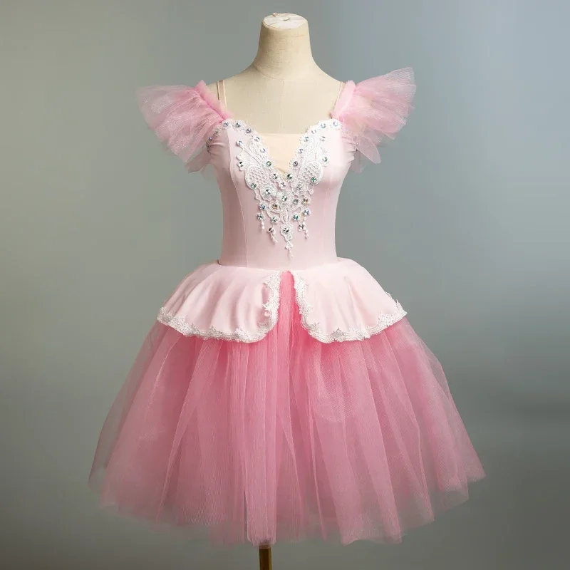

Blue Ballet Skirt Long Dress For Children Women Tutu Ballet Swan Dance Performance Costumes Girls Sling Belly Dance Skirts