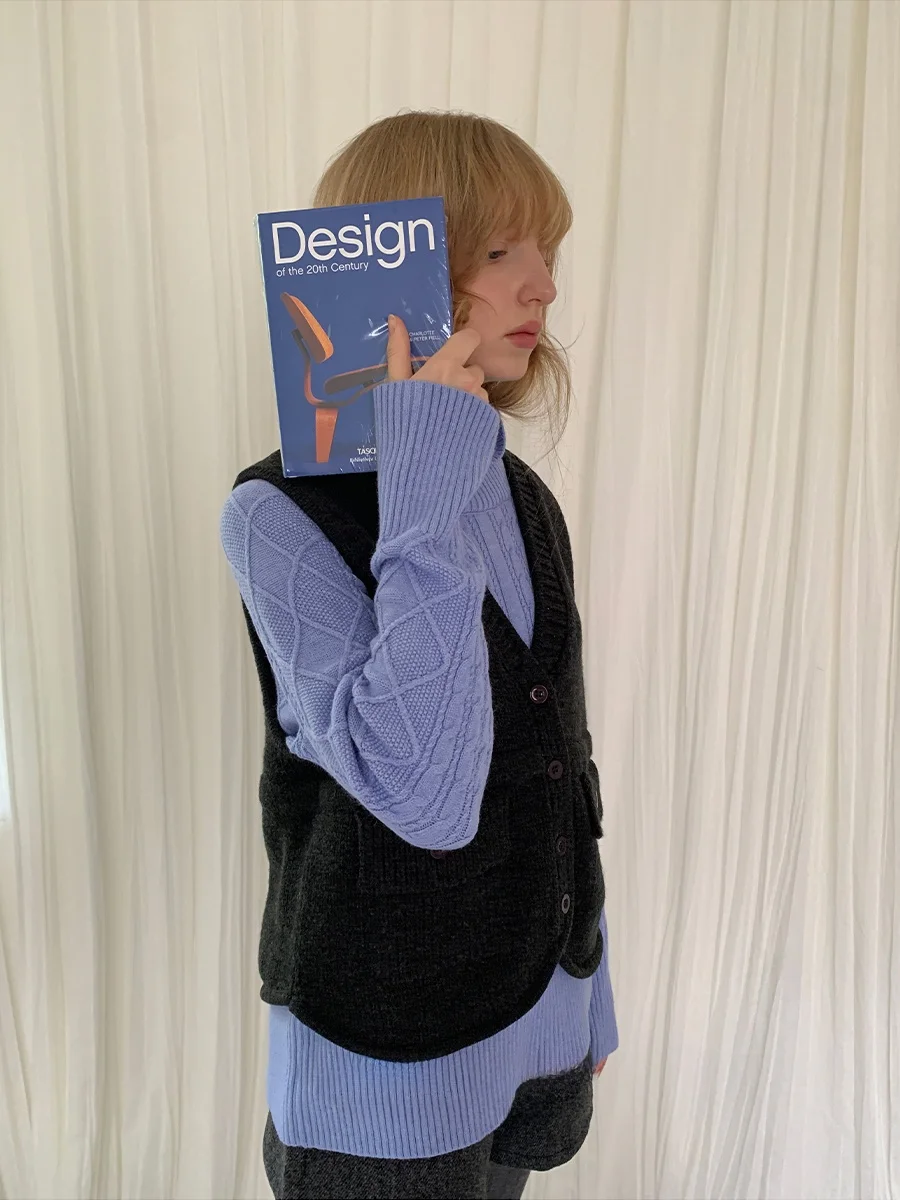 

Вязаный жилет DKZ для женщин, осенне-зимний, новый, винтажный, многослойный, на пуговицах, с V-образным вырезом, повседневный, стильный