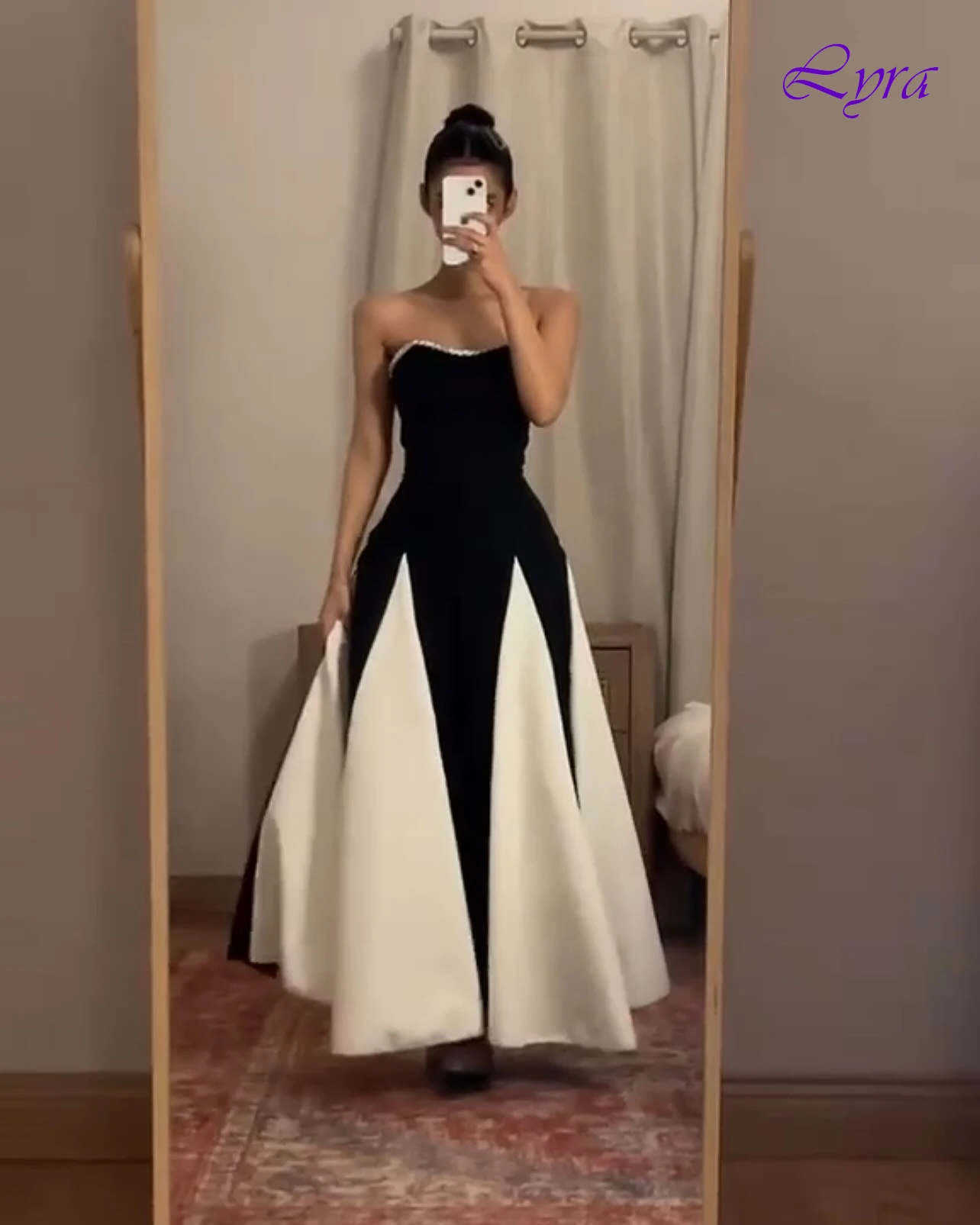 

Customized A-Line Strapless Elegant Formal Evening Dress and Fashion High Quality Prom Gowns Temperament Bespoke Occasion Dress