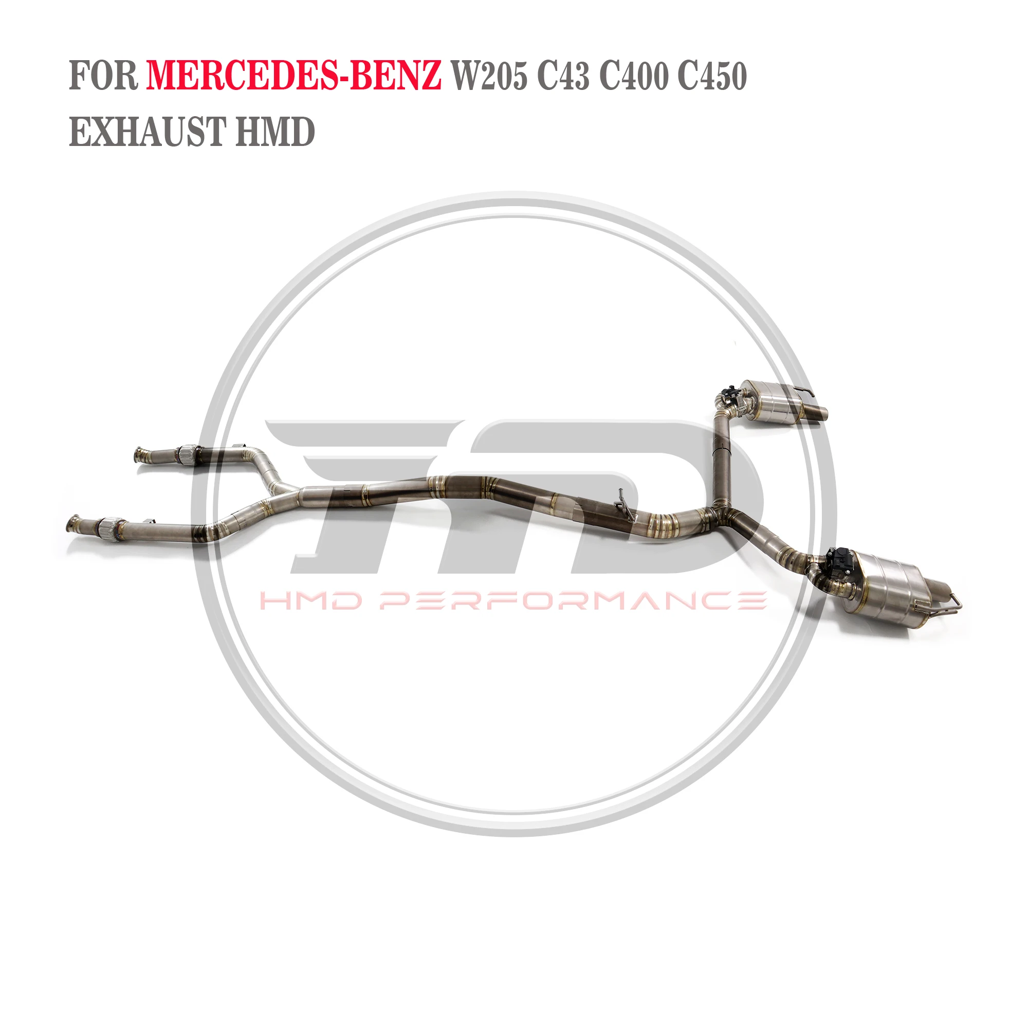 

HMD Titanium Exhaust System Performance Catback For Mercedes Benz C43 C400 C450 W205 3.0T Muffler With Valve