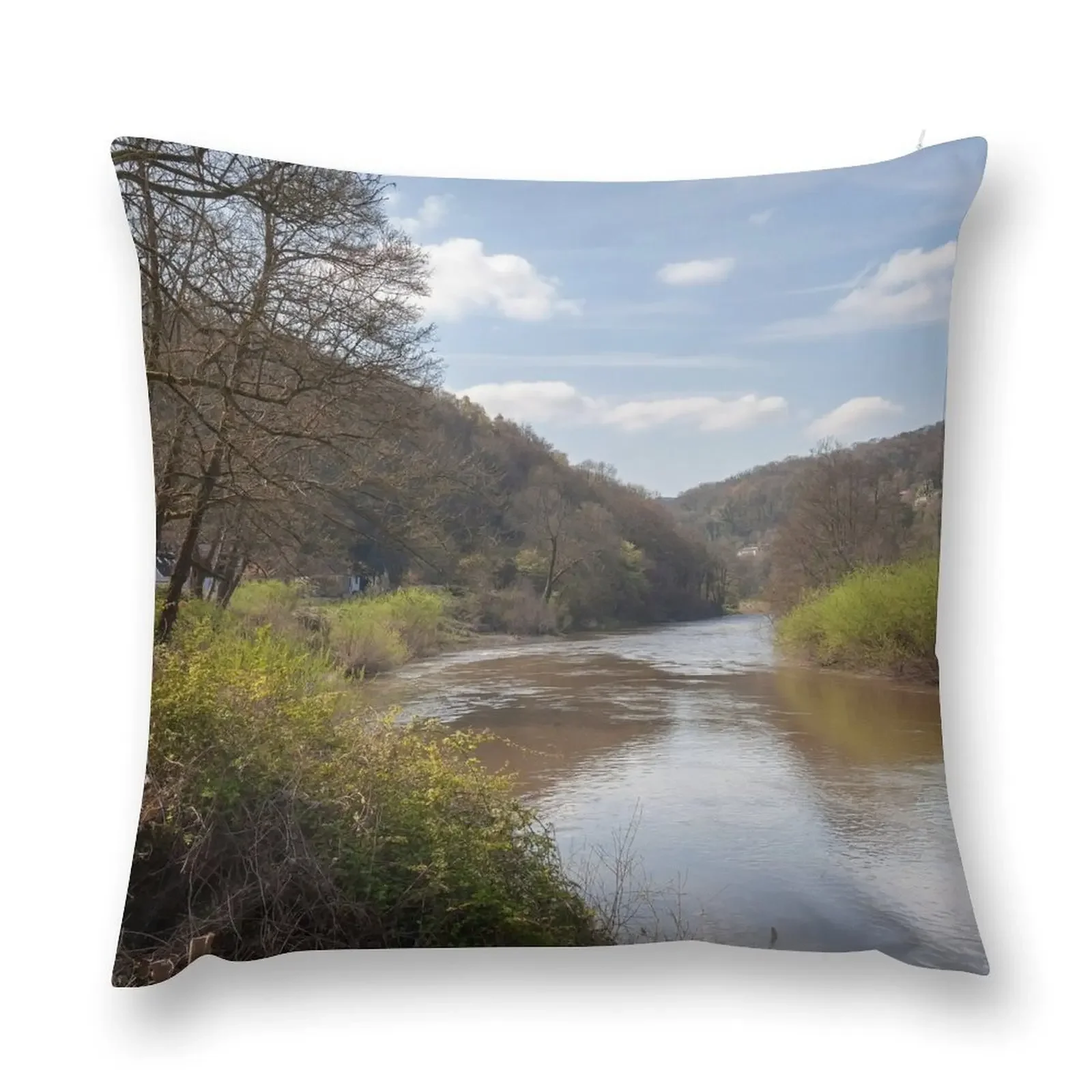 River Wye at Redbrook Throw Pillow Pillow Cases Decorative Decorative Cushions Sofa Cushions Covers pillow